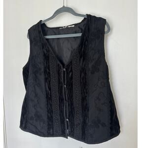 Black Whimsigoth Button-Up Vest